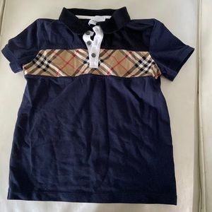 Blue Kids Burberry Polo